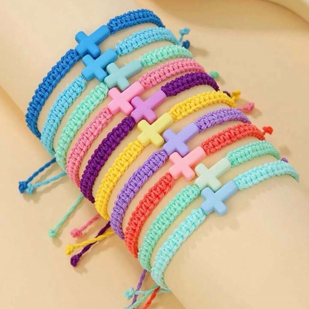 Colorful Cross Charm Bracelets